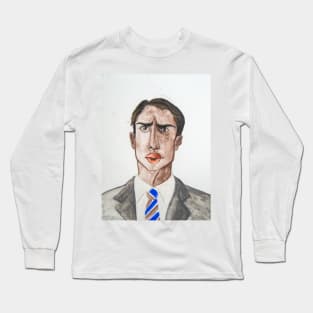 Indian Man, British Suit Watercolor portrait Long Sleeve T-Shirt